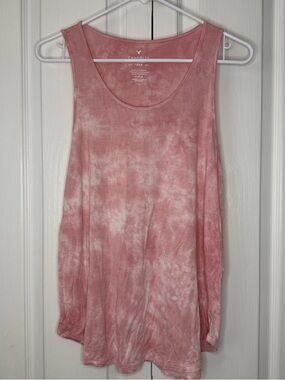 American Eagle Outfitters Favorite Tank Dusty Pink Tie-Dye Tank Top M